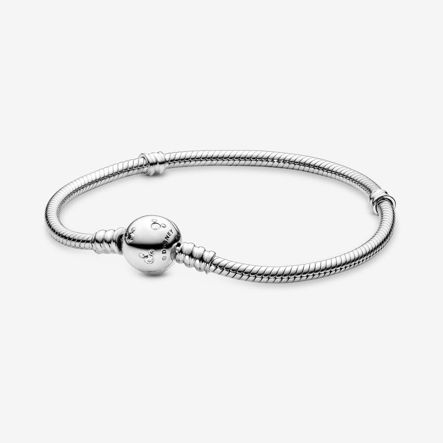 FINAL SALE - Disney Moments Sparkling Mickey Mouse & Snake Chain Bracelet